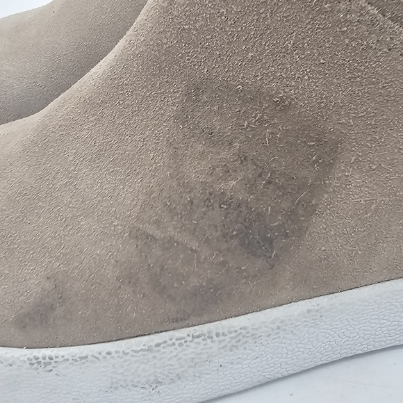 Blondo Haven Womens Platform Boots Side Zip Faux Fur Suede Sand Size 7.5 NEW - Picture 5 of 10